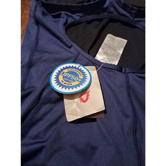 New Small 34 Baleaf Blue Racerback Athletic Training Bathing Suit Swimsuit NWT - Picture 5 of 7